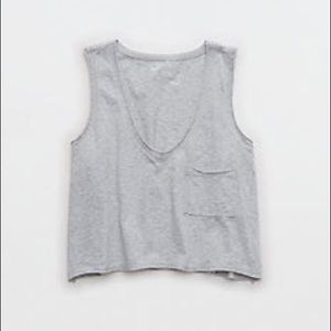 Aerie V-neck Cropped Tank Top